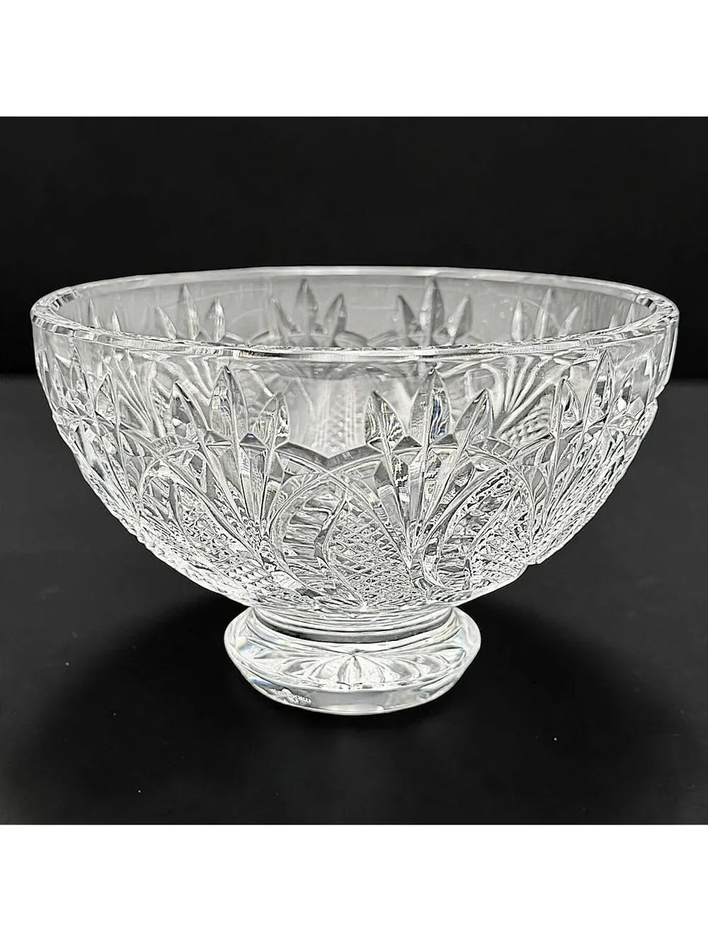 Vtg Waterford Seahorse Footed Bowl Lismore Style Cut Crystal Centerpiece 6 Inch